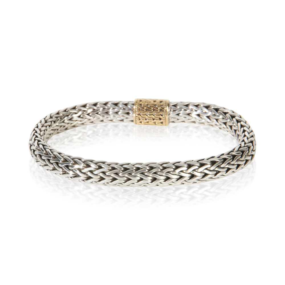 John Hardy Yellow Gold & Sterling Silver  7.5mm Icon Bracelet